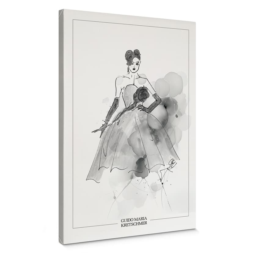 Lienzo Audrey en blanco y negro - Colección Guido Maria Kretschmer - 40x60 cm