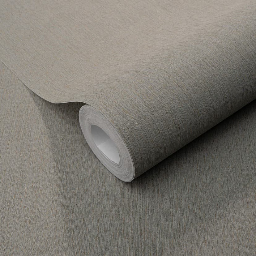 Papel pintado no tejido con textura longitudinal fina en verde