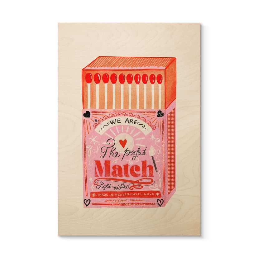Cuadro de madera The Perfect Match - Bloom