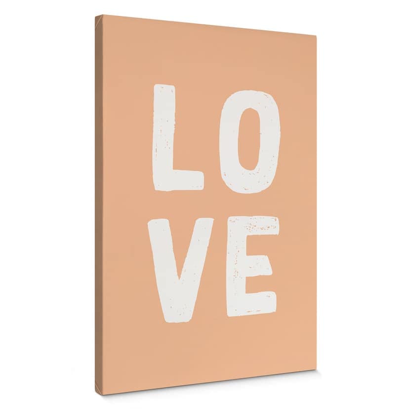 Lienzo Love letters Peach