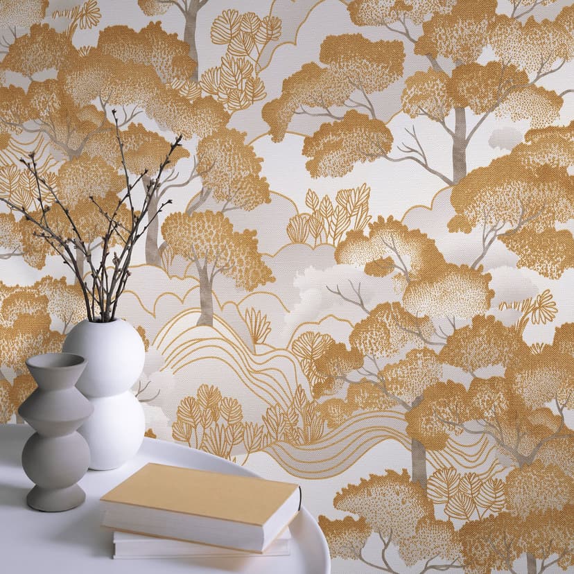 Papel pintado no tejido GOLDEN GROVE Elle Decoration 4, dorado