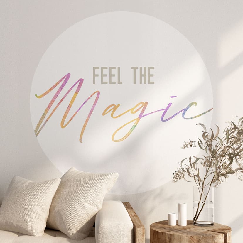 Vinilo decorativo Feel the magic - Redondo