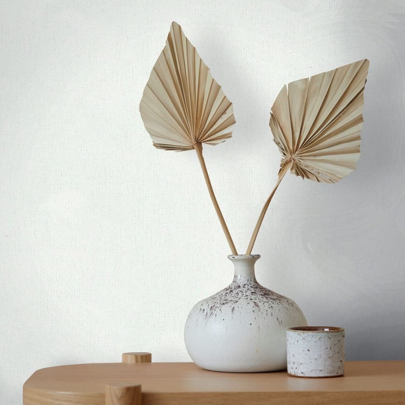 Papel pintado no tejido aspecto hormigón liso moderno mate en blanco