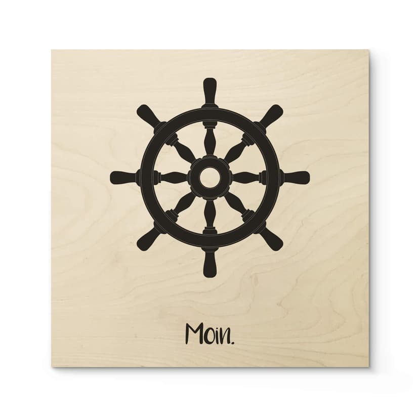 Cuadro de madera Moin con volante - Cuadrado