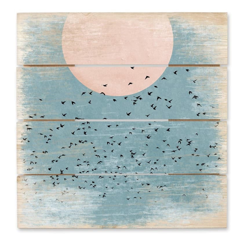 Cuadro de madera Cubistika - Luz de luna - 40x41,5 cm