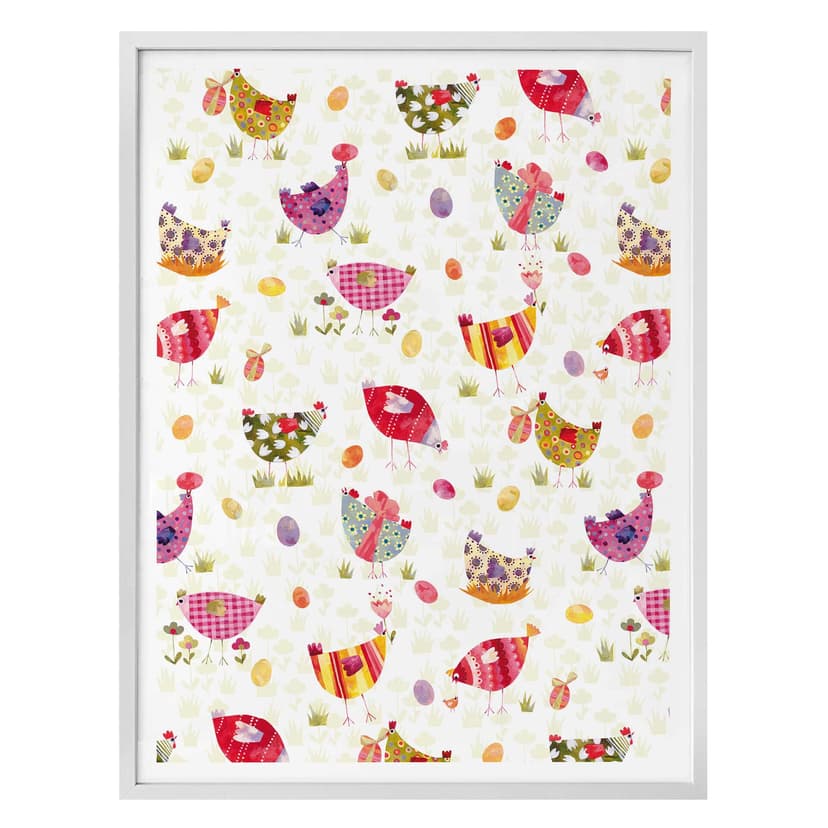Póster Blanz - Gallinas de colores