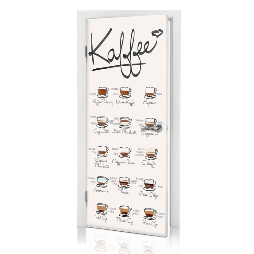 Puerta de diseño variedades de café 91x200 cm