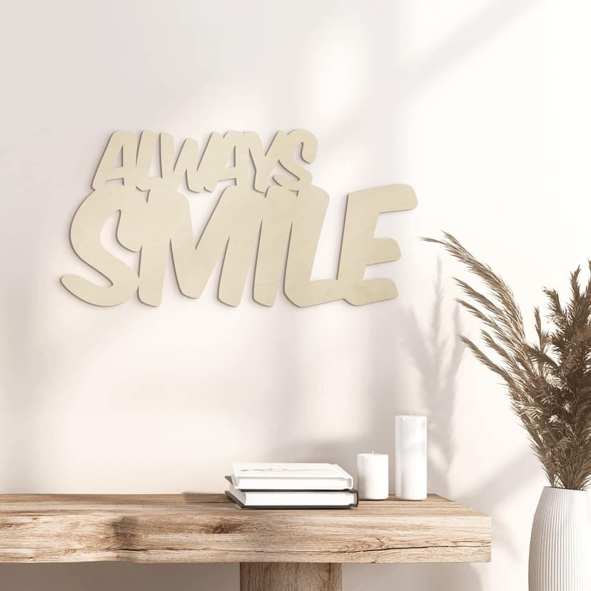Letras decorativas de pared Always Smile - Álamo