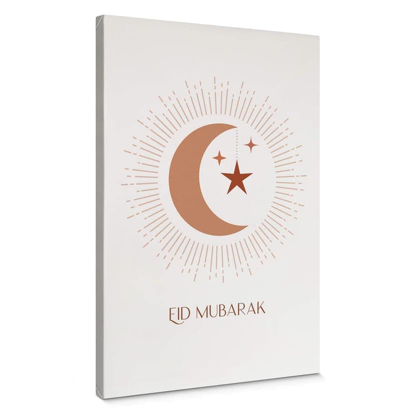 Lienzo Eid Mubarak luna creciente