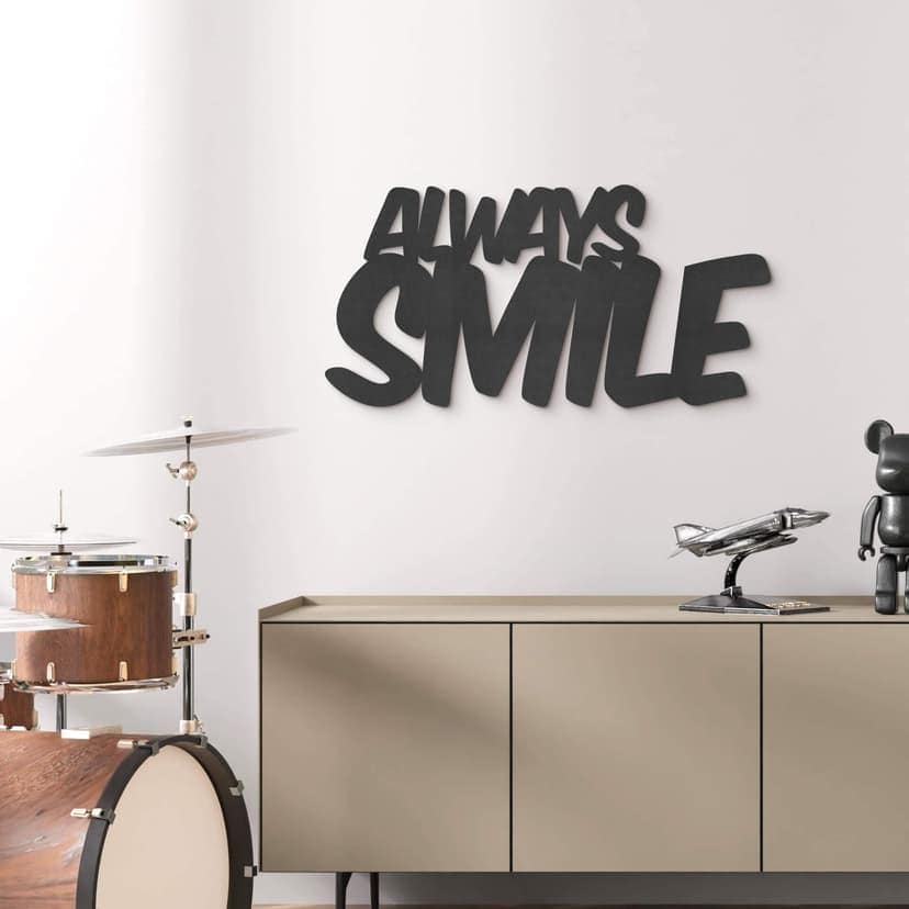 letra 3D Always Smile - Decoración MDF