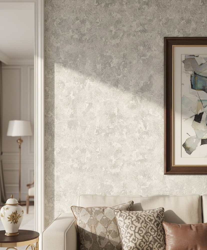 Papel pintado no tejido gráfico moderno en greige