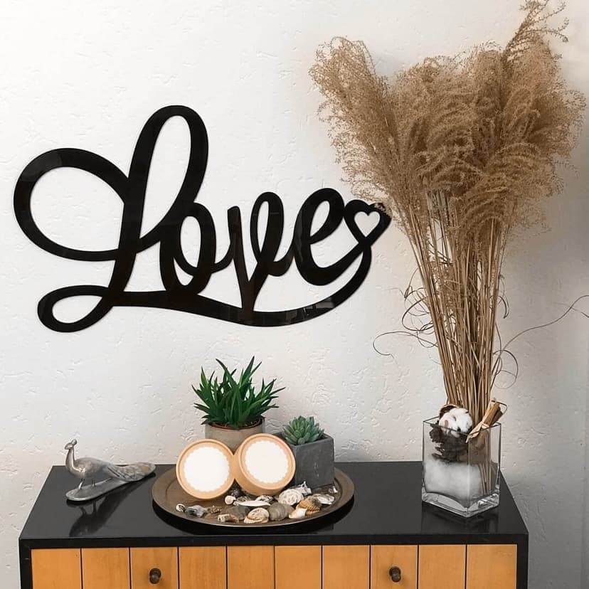 Letras acrílicas Love con corazón