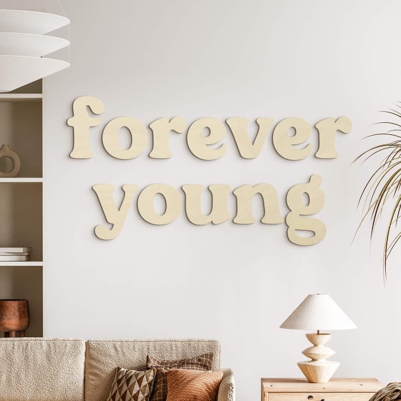 Decoración de pared Siempre joven - Decoración en madera de álamo