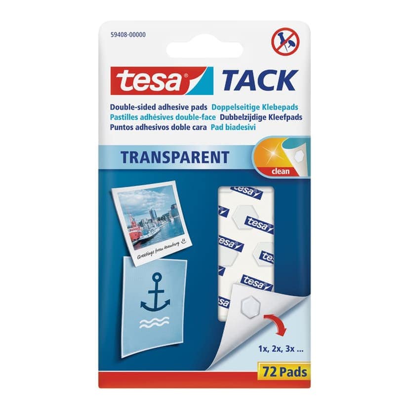 tesa® TACK - almohadillas adhesivas de doble cara 72 uds.