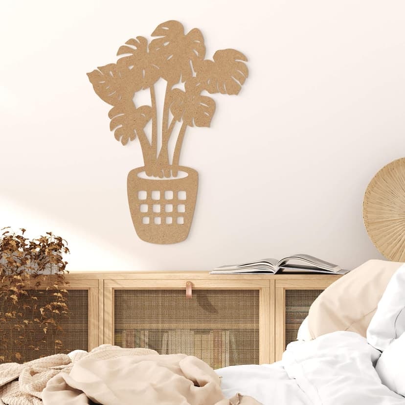 Decoración mural planta monstera - MDF naturaleza