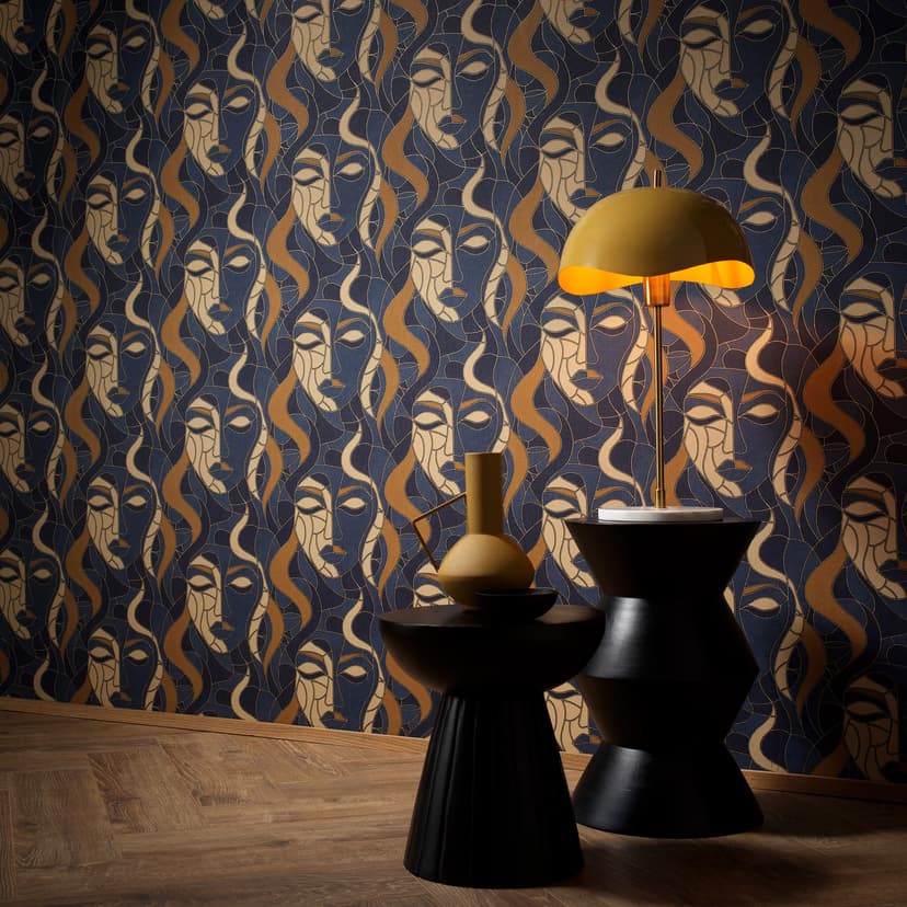 Papel pintado no tejido MORETTA Elle Decoration 4, azul