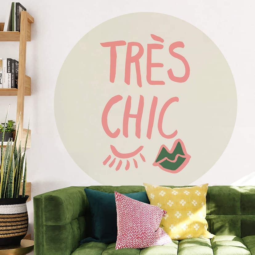 Vinilo decorativo de pared - 1X Studio - Très chic - Redondo