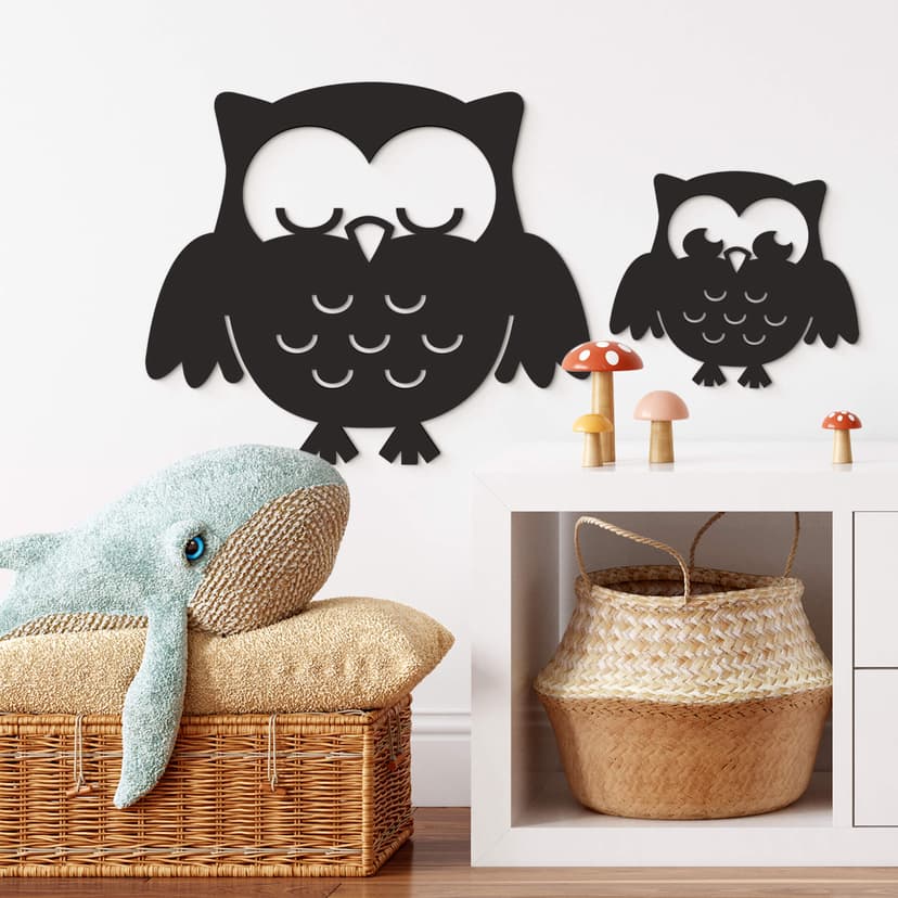 Decoración de espuma dura búhos nocturnos (set de 2)