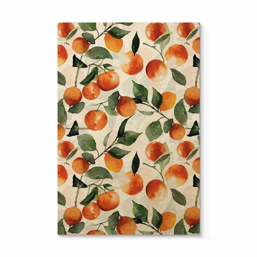 Cuadro de madera Mandarinas afrutadas - UN Designs