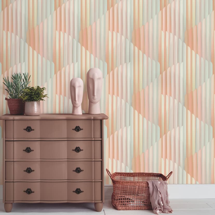 Papel pintado gráfico Elysium rose