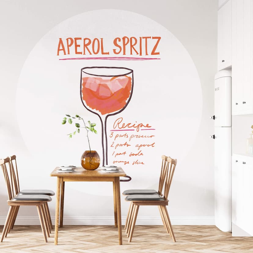 Fotomural de cocina - Fritsch - Aperol Spritz - Redondo - Papel pintado autoadhesivo/no tejido