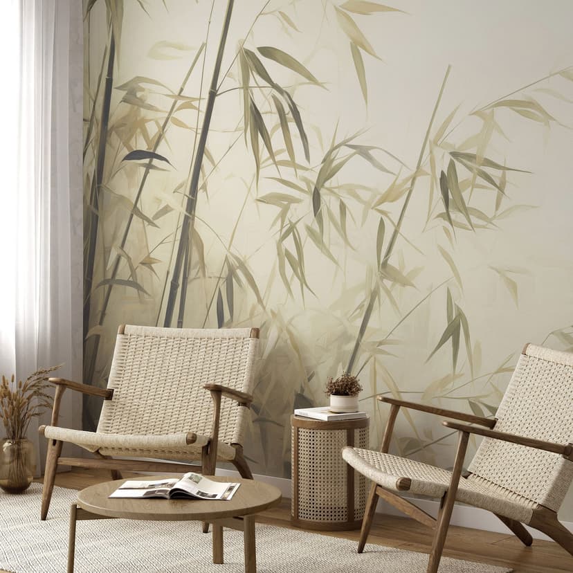 Papel pintado motivo hoja Big Pictures beige 4,50 x 2,70 m
