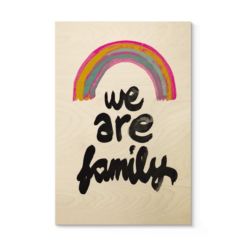Cuadro de madera Somos familia - Treechild