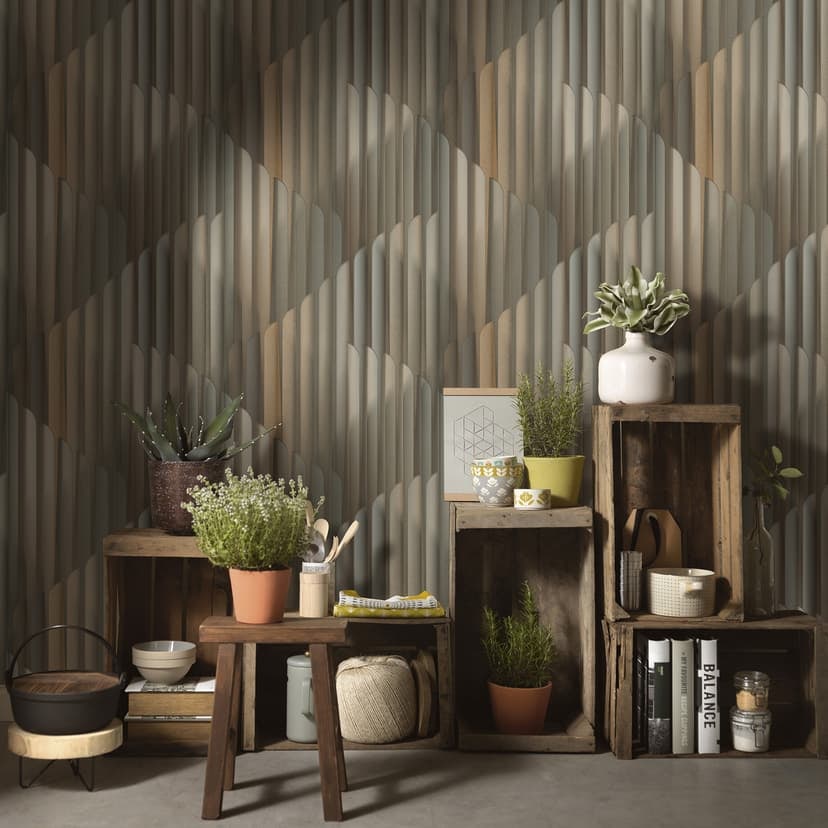 Papel pintado gráfico Elysium oro