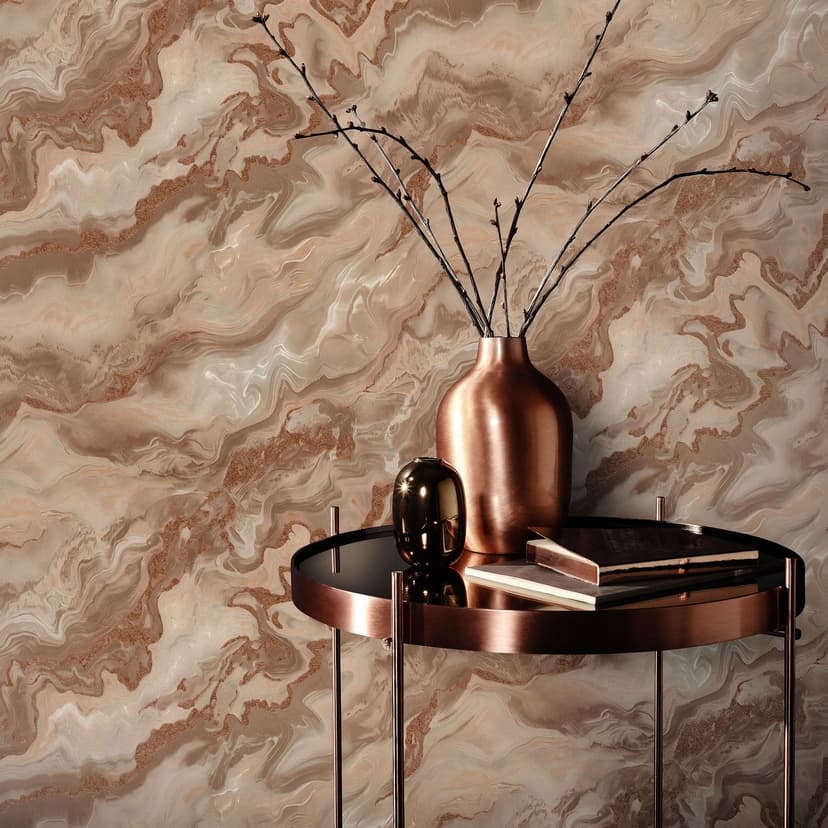 Papel pintado no tejido HECHIZO MÍSTICO Elle Decoración 4, terracota