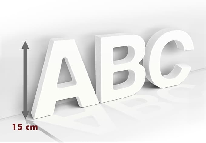 Letras decorativas 15 cm de altura de letra