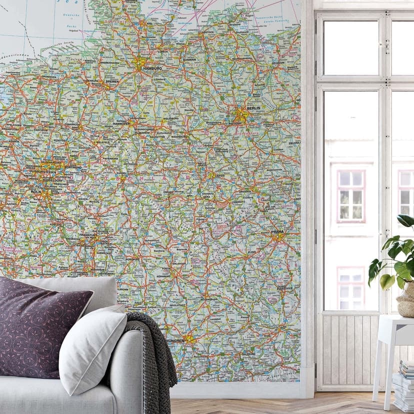 Fotomural Falk - Mapa de Alemania
