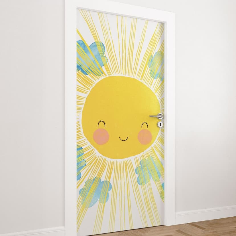 Vinilo para puertas de habitaciones infantiles - Un día soleado - Treechild - Decoración autoadhesiv