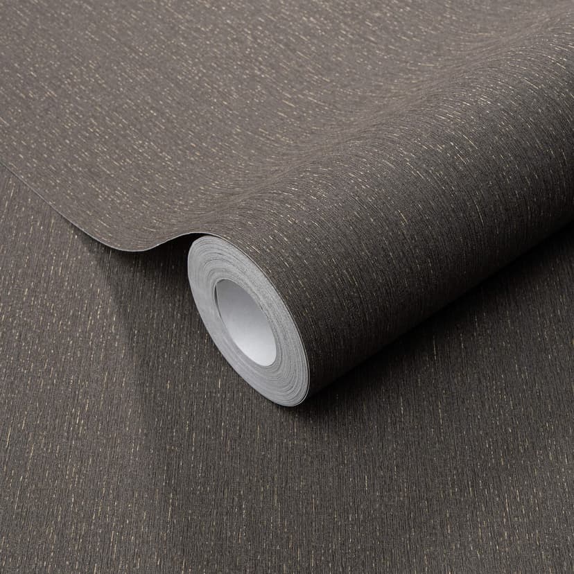 Papel pintado no tejido con textura longitudinal fina en gris