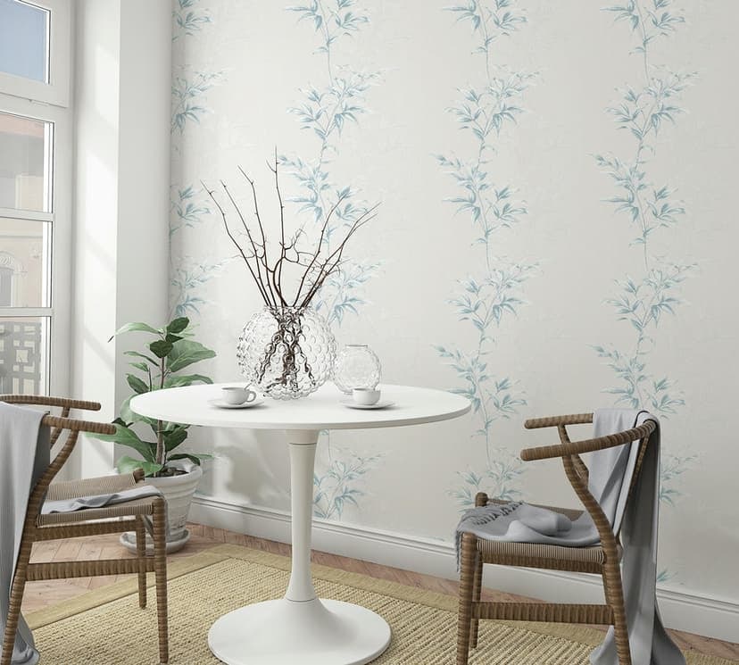 Papel pintado no tejido Floral Moderno en Greige