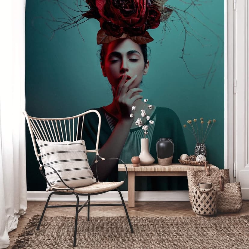 Fotomural Amin - Flores en el pelo