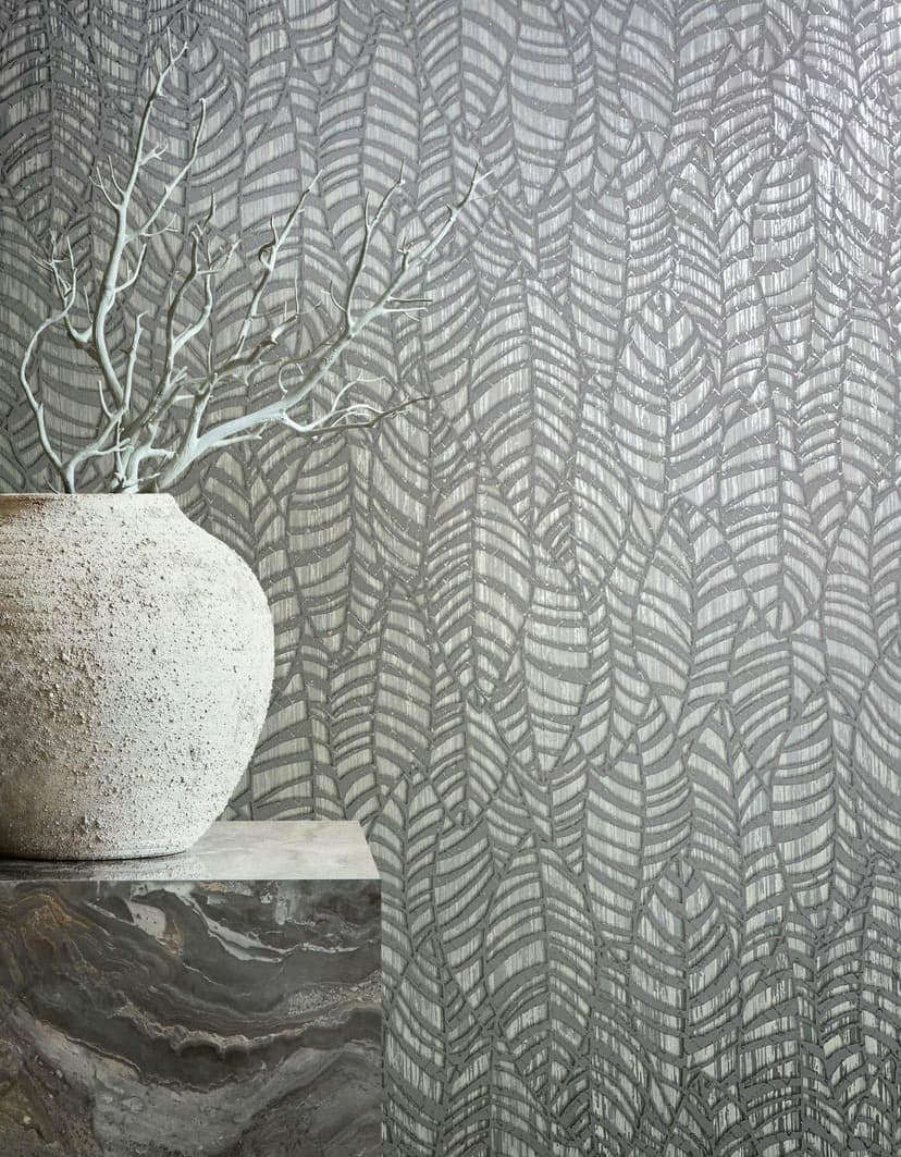 Papel pintado no tejido gráfico moderno en gris