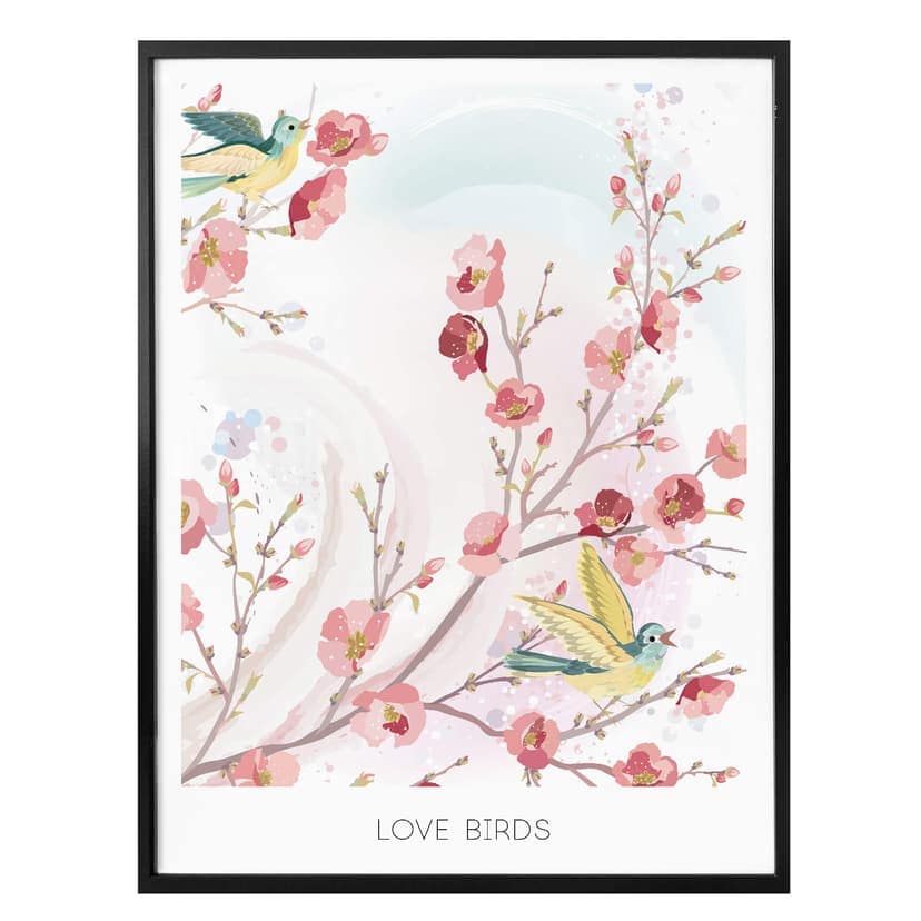 Póster Pájaros del amor