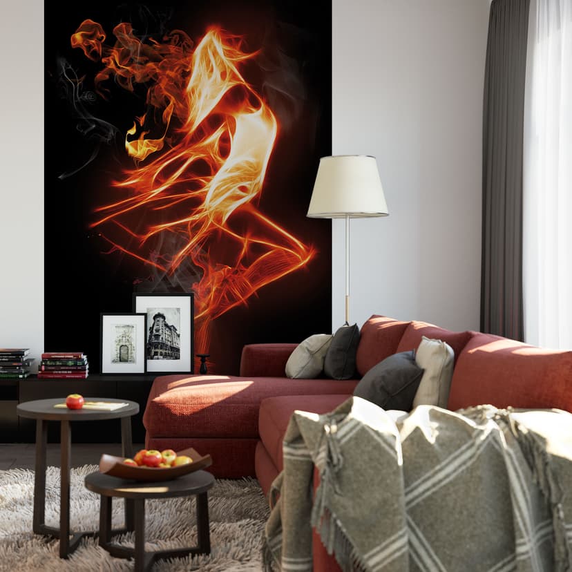 Papel pintado Bailarina de llamas - 144x260 cm