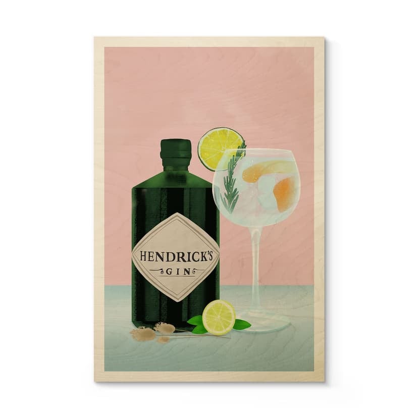 Cuadro de madera Cóctel Gin Tonic - Lizde