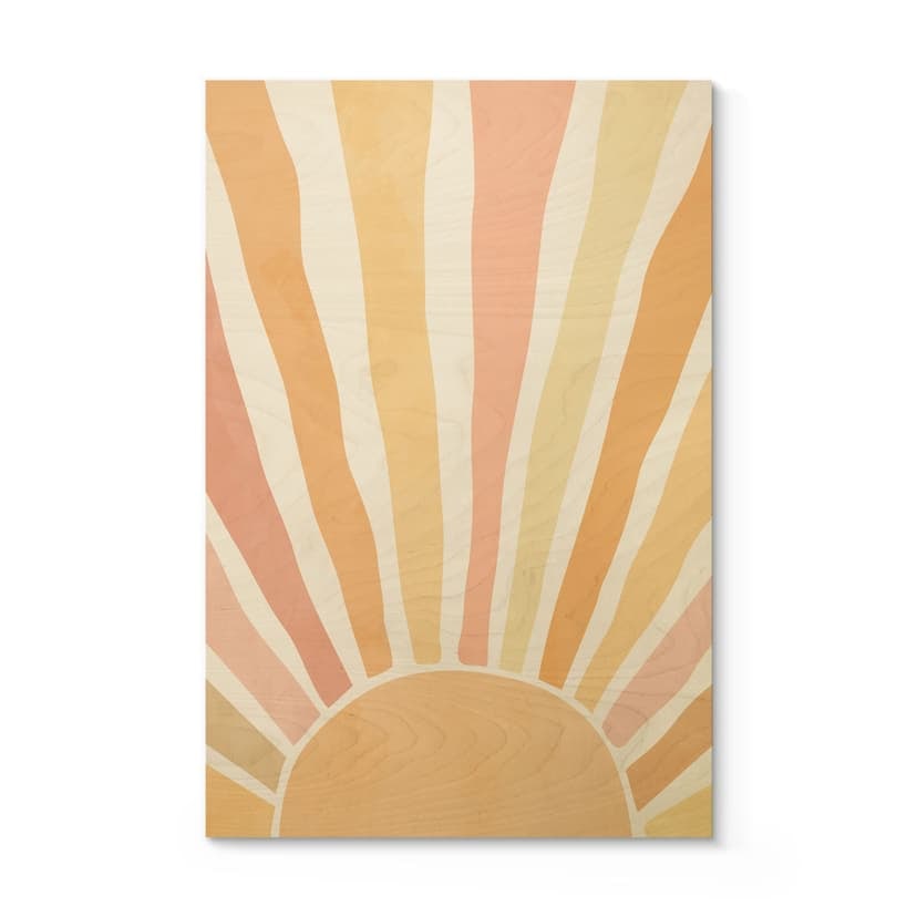 Cuadro de madera Boho sunbeams - Manovski