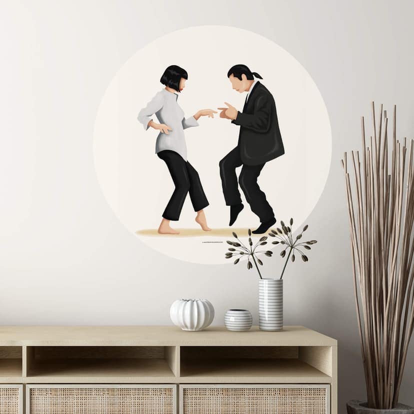Vinilo decorativo Tohmé - Pulp Fiction - Redondo