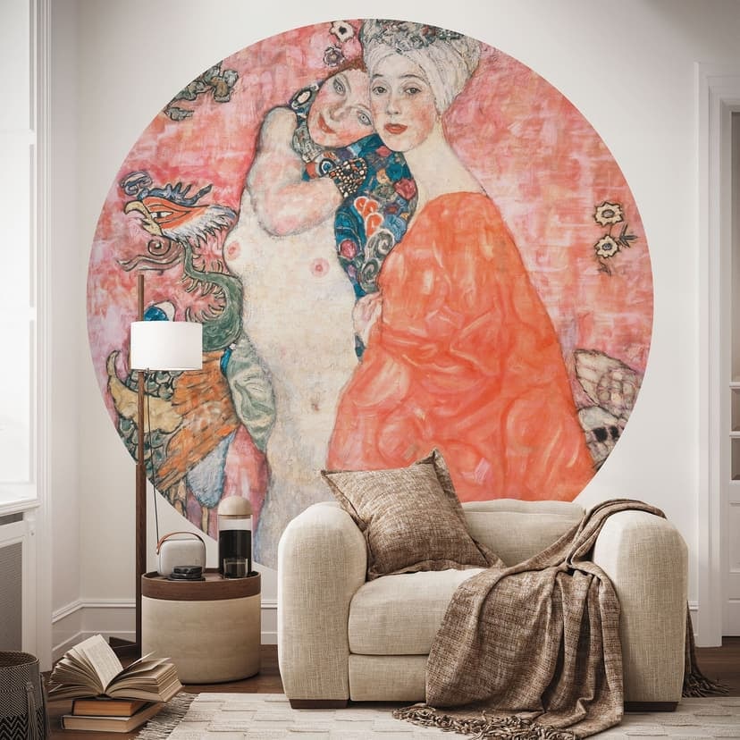 Fotomural Klimt - Las novias - Redondo - Autoadhesivo/no tejido