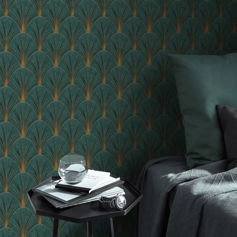 Papel pintado no tejido AVANTGARDE Elle Decoration 4, petróleo