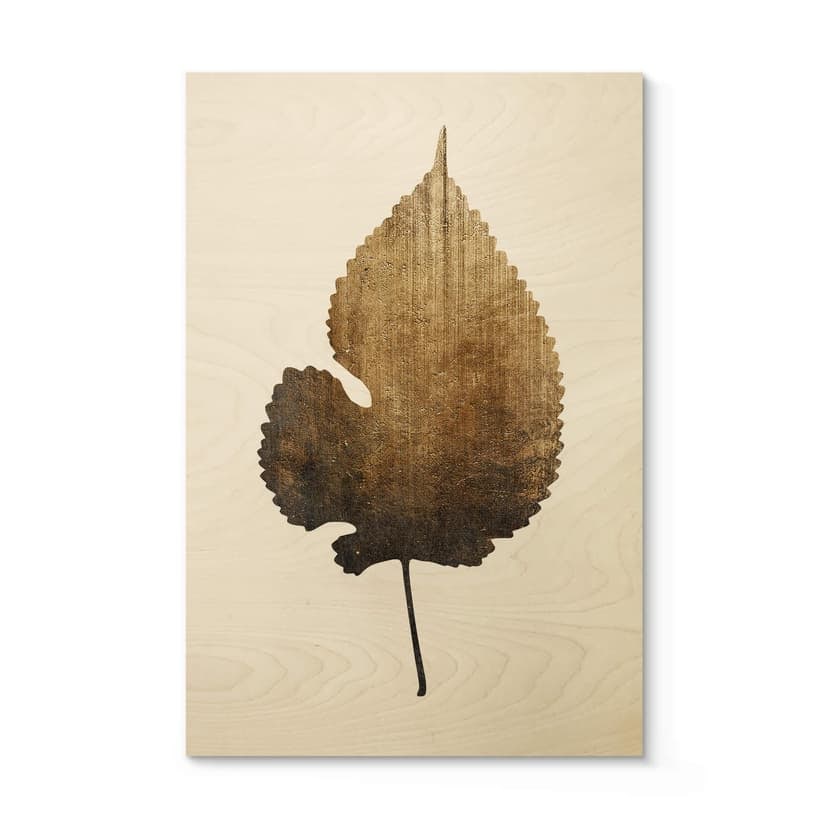 Cuadro de madera Kubistika - Hoja de oro