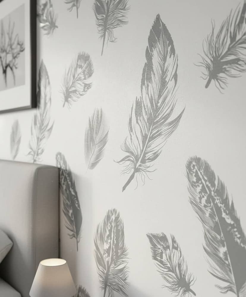 Papel pintado no tejido liso moderno en beige