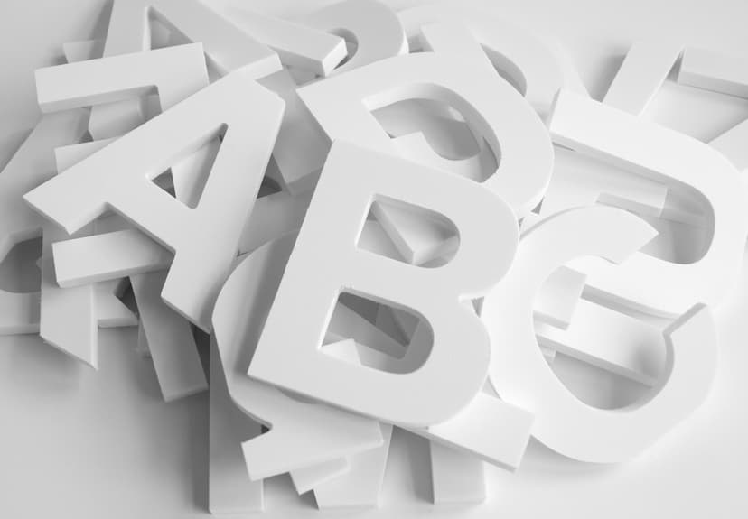 letras decorativas 3D alfabeto (26 piezas)