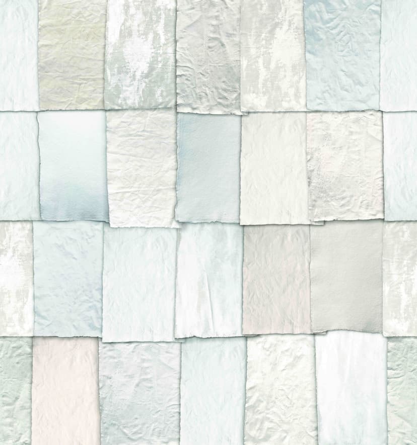 Fotomurale Papel patchwork blanco y beige con textura fina 3,4 x 3,18 m