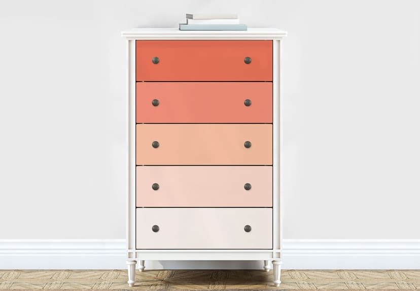 Vinilo adhesivo muebles, vinilo decorativo - lavable - color naranja degradado