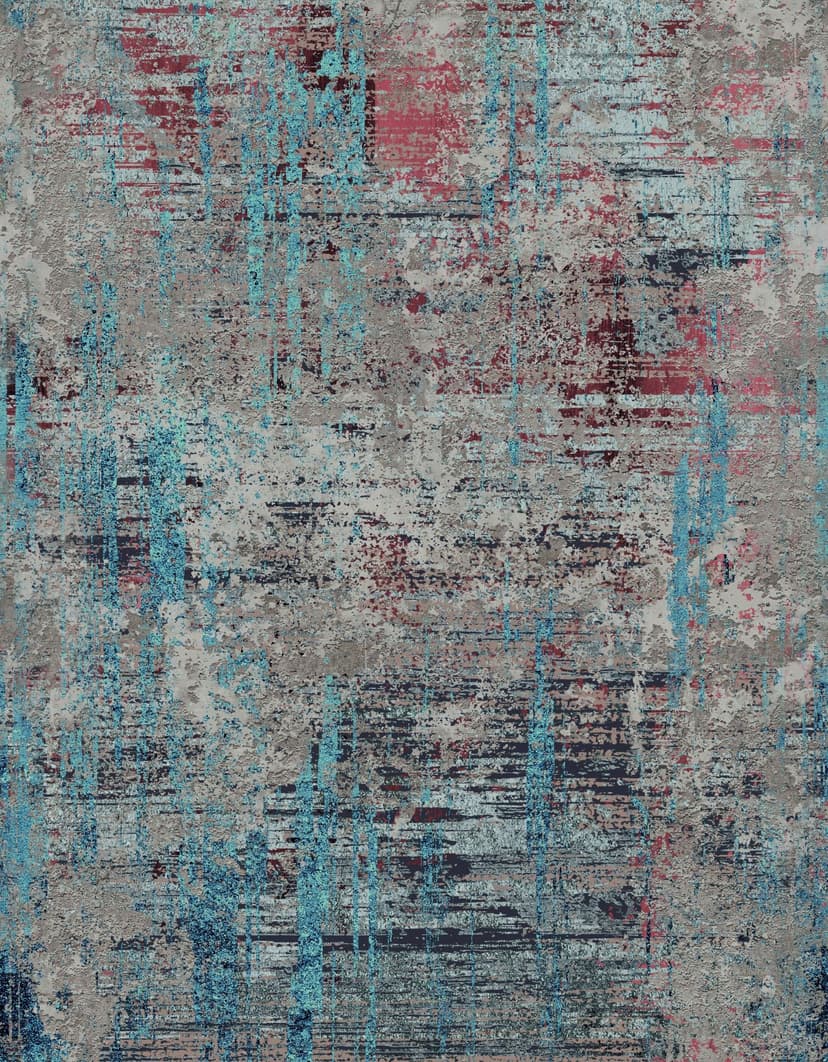 Fotomurale Urban used look en beige y azul con textura 3,4 x 2,65 m