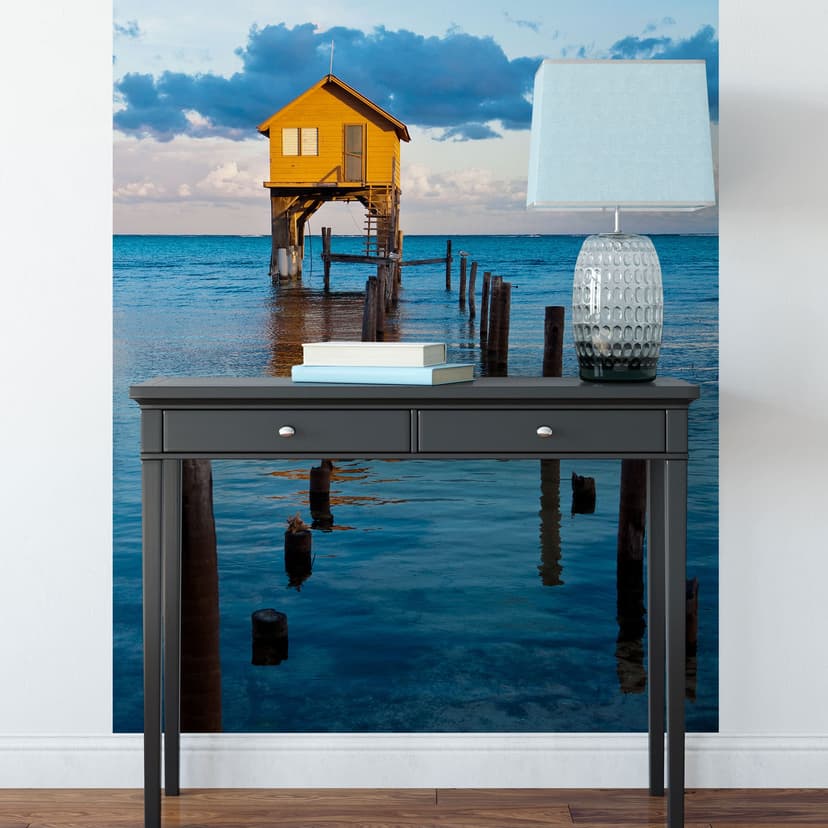 Papel pintado Casa en el mar - 144x260 cm